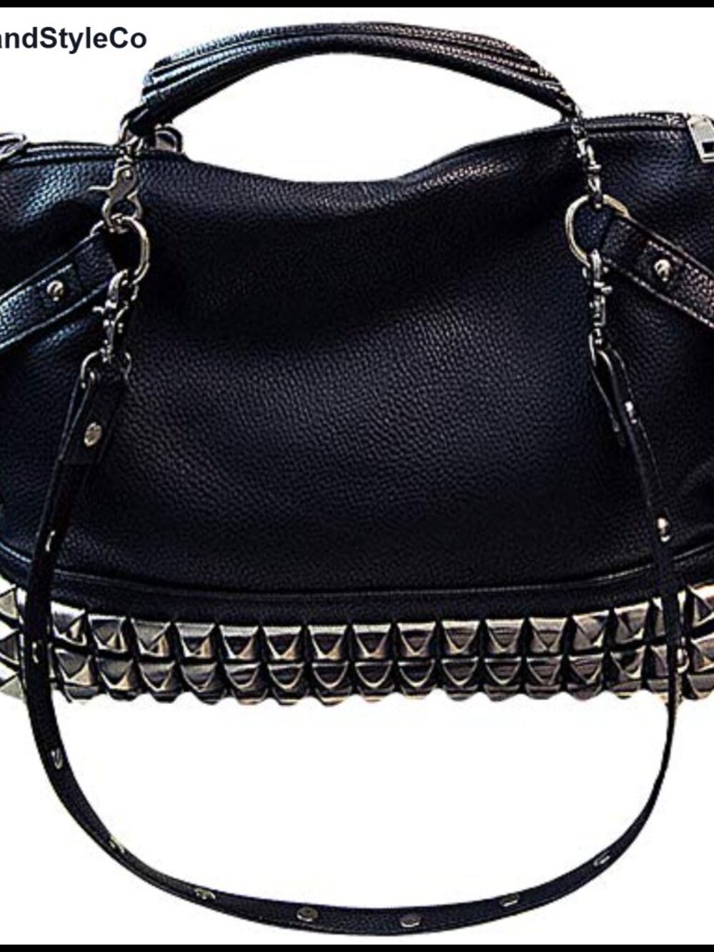 Punk Rivet Hobo Handbag Women Faux Leather Crossbody Purse Large Tote Shoulder